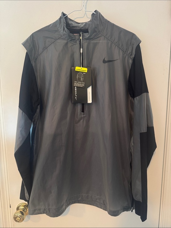 Nike Other - NIKE GOLF HyperAdapt Half Zip Grey Black Pullover Wind Jacket NWT Mens Large